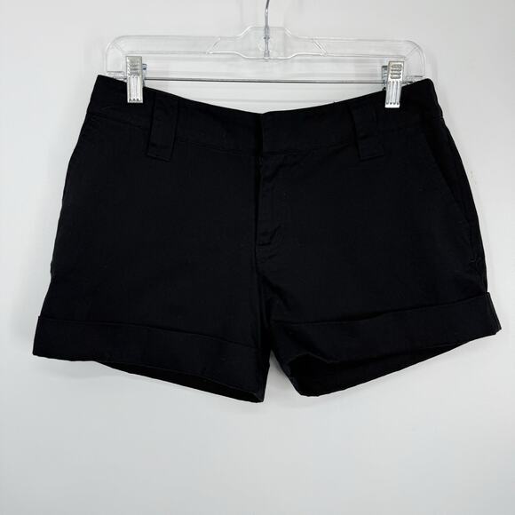 Hurley Womens Chino Shorts Size 7/8 Cotton Blend Twill Blaxk 3" Inseam - Picture 8 of 8